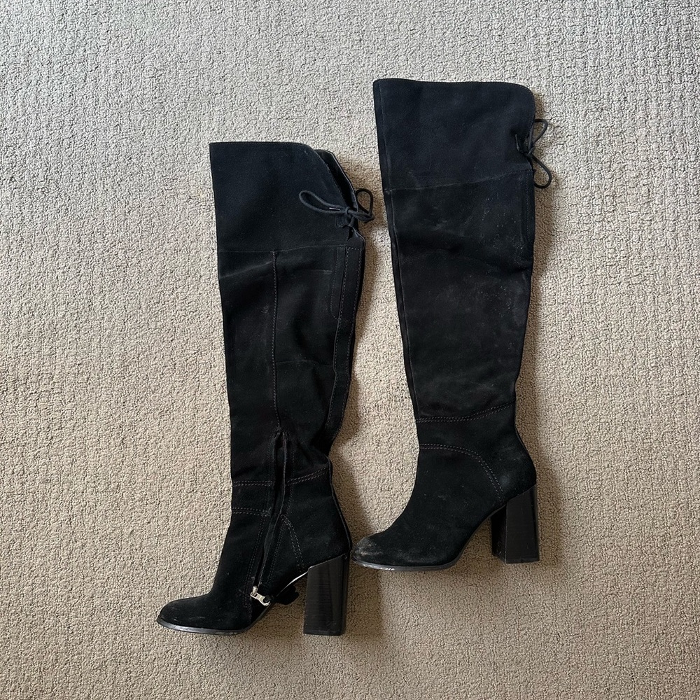 Steve Madden Novela Black Over the Knee Boots - Picture 2 of 7